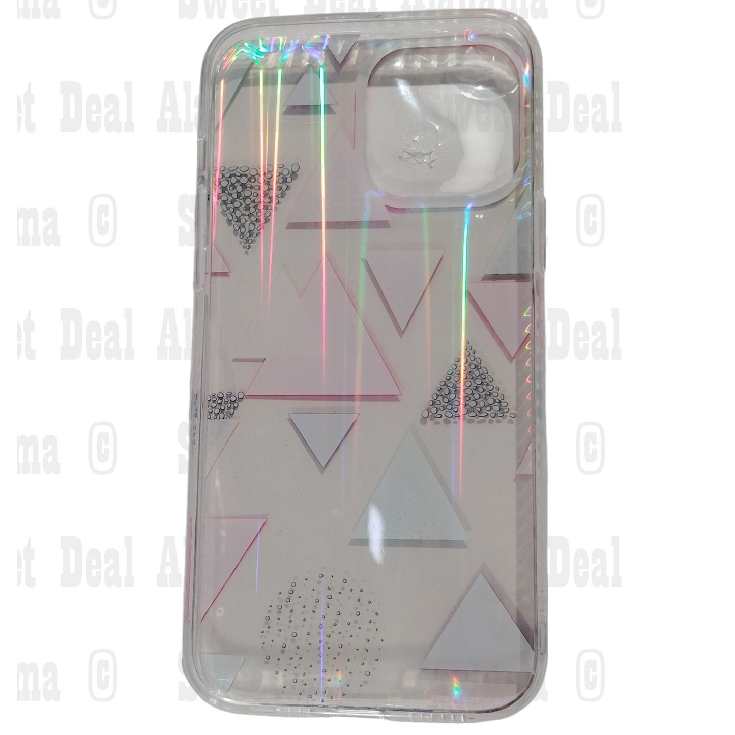 Cellphone Case For iPhone 12 Pro Max or 13 Pro Max (6.7"), Clear, Geometric