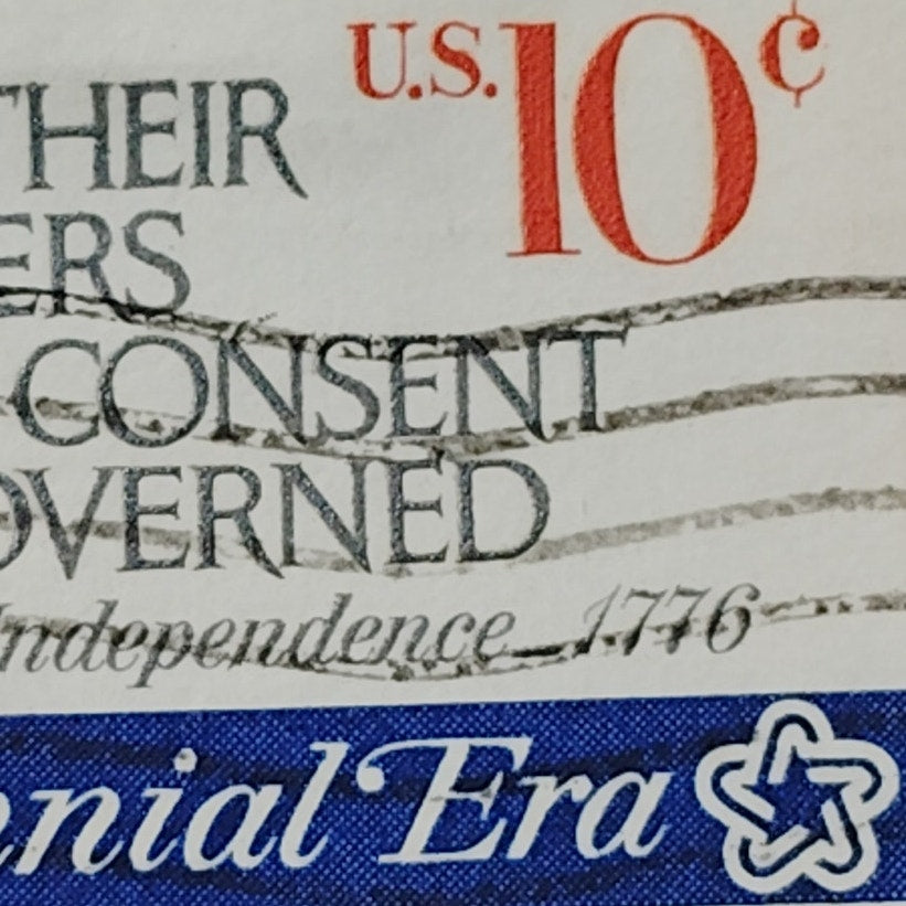 1974 Scott No. 1546 – 10¢ Declaration of Independence Quote – Bicentennial Era