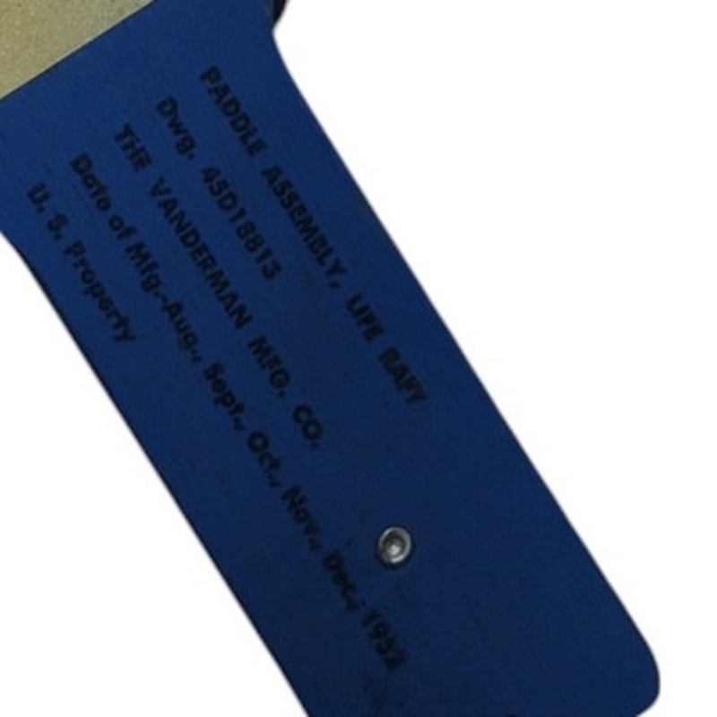 1952 Life Raft Paddle Assembly, Reflective Paddle, 14" x 3-1/4"