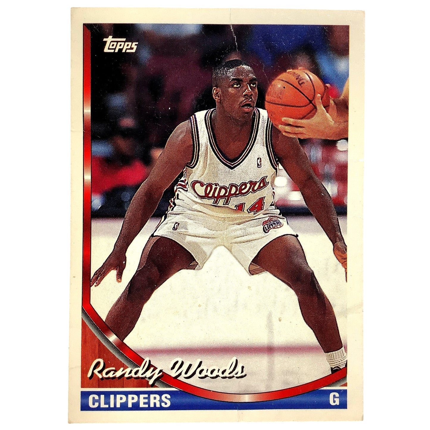 Randy Woods, Los Angeles Clippers, 1993 Topps Collector's Card 56, EXC