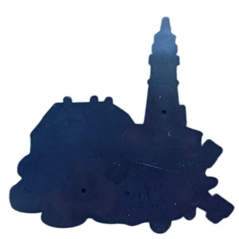 Maine Portland Head Light 3D PVC Fridge Magnet Compass Rose 3.75x3.75