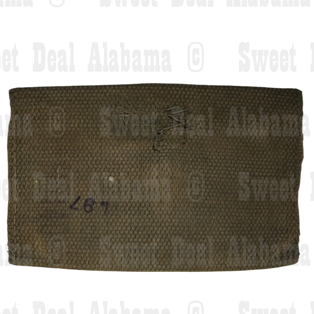 WWII Canvas First Aid Pouch for Compress, USGI Field Gear w/o Clip 5-1/2 x 3-3/8
