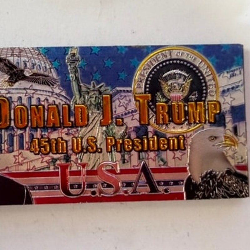Donald J. Trump 45th U.S. President Acrylic Magnet 5" × 1‑3/4"