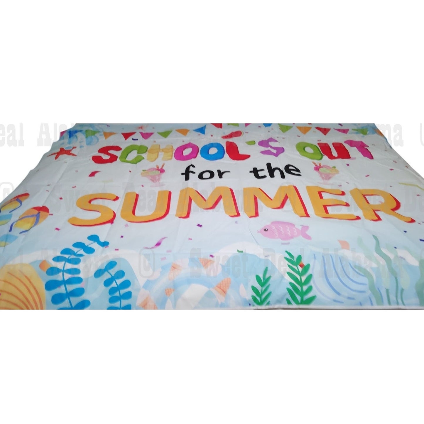 School's Out for The Summer Backdrop – 7 x 5 FT. End of School Year Party Banner