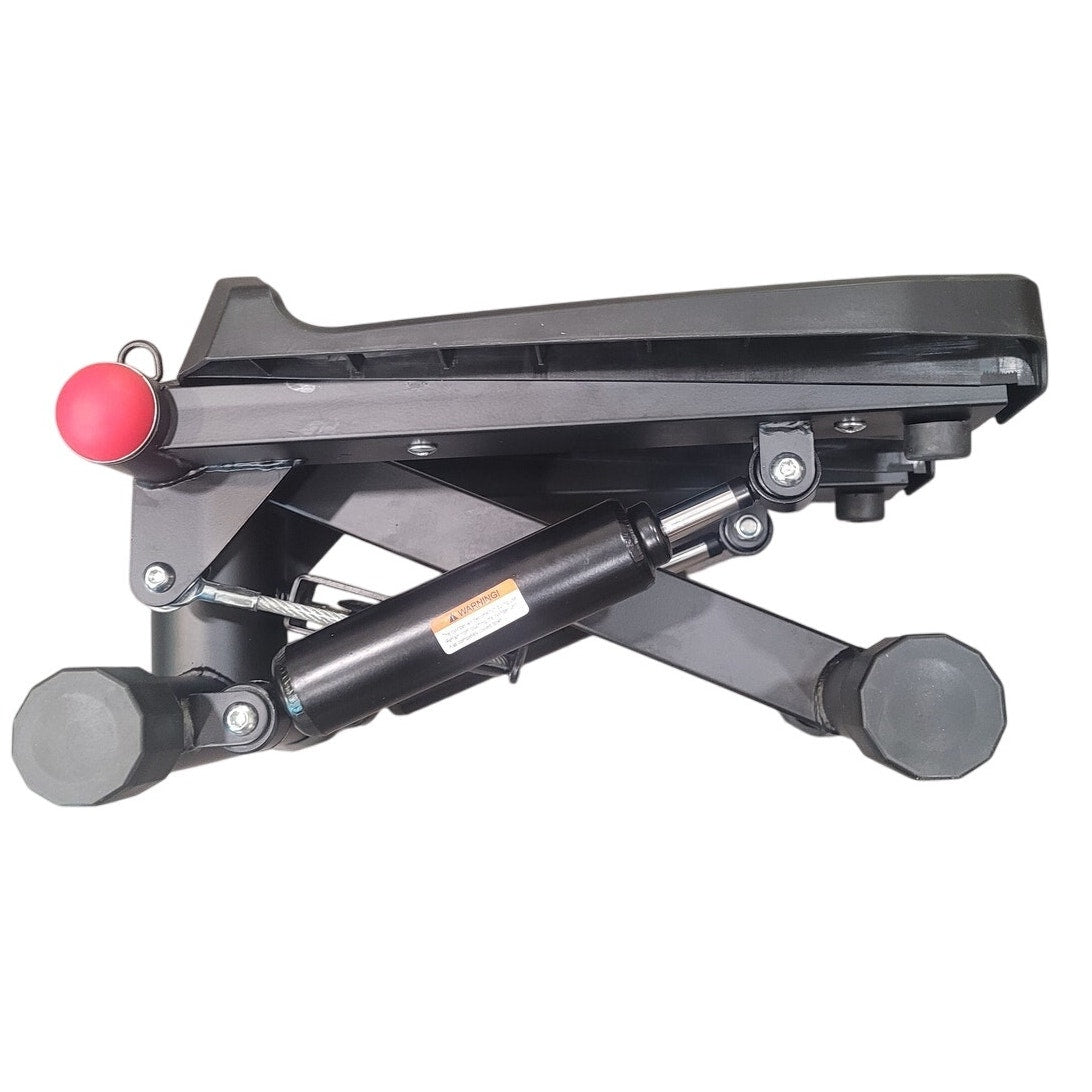 Stepper w/ Resistance Bands, Hydraulic Mini Stepper w/ LCD Monitor, Full Body Cardio Steppers
