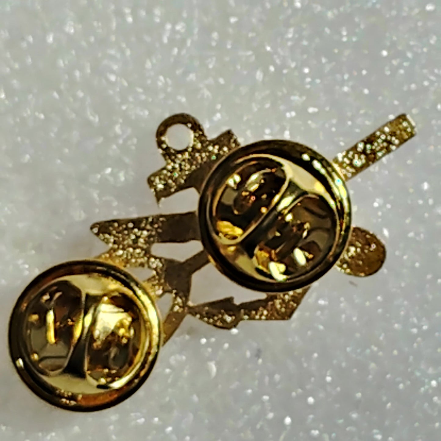 US Navy Underwater Demolition Team (UDT) Gold Officer Badge Hat Lapel Pin 1.25"W