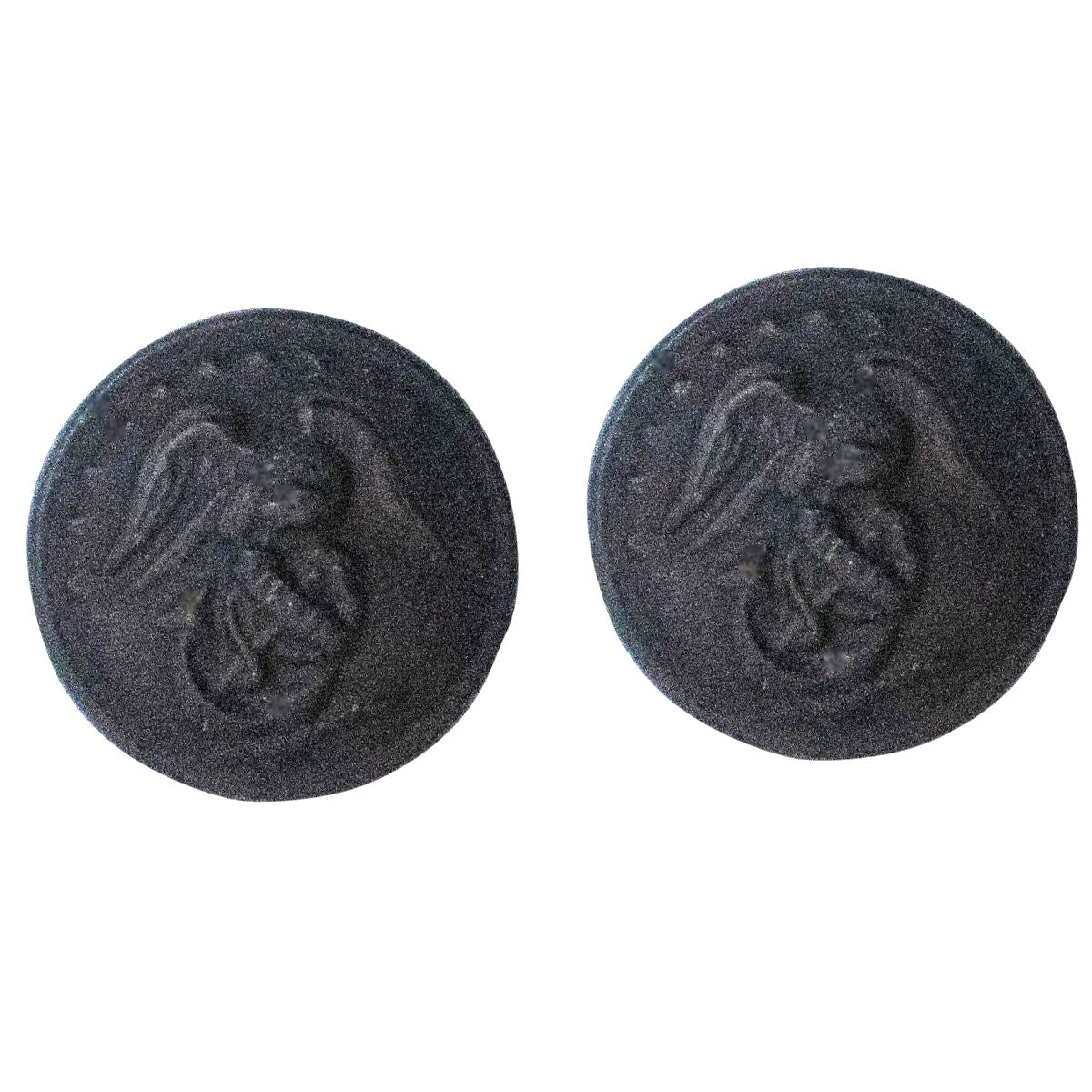USMC Service Frame Cap Screws Set, 27 Ligne (Approx.. 11/16"D), Black Buttons