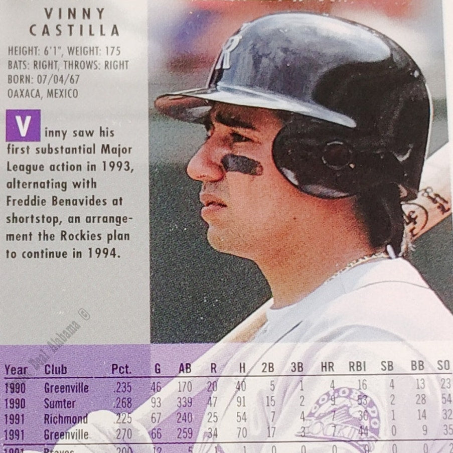 Vinny Castilla, Colorado Rockies, #437, 1994 Fleer Baseball Collector's Card