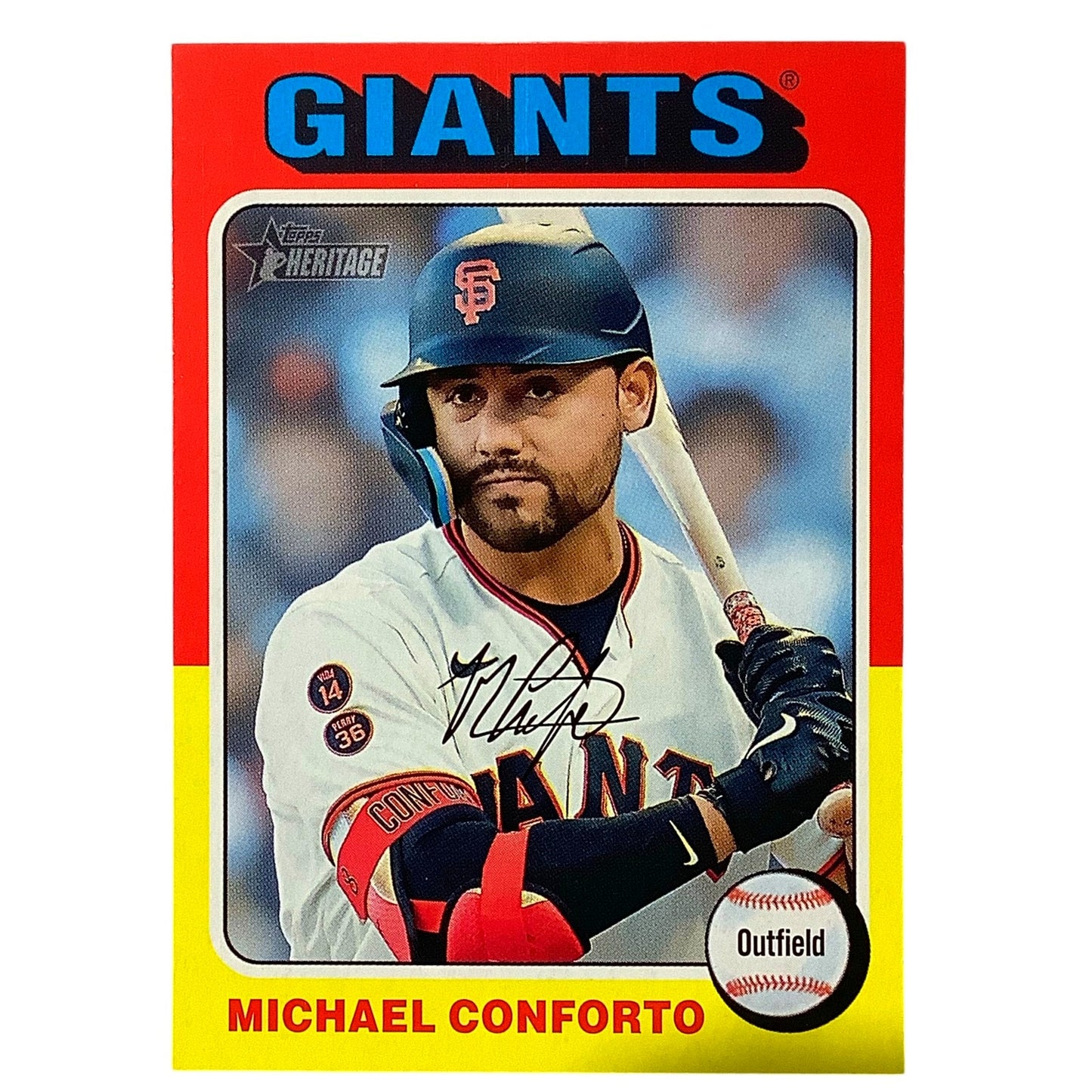 2024 Topps Heritage - Michael Conforto, San Francisco Giants OF, Card #376, NM+