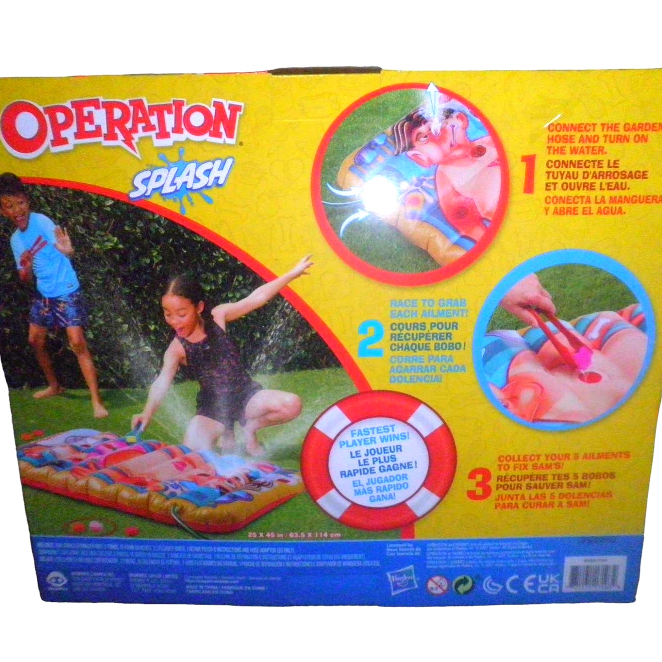 Hasbro Operation Splash Game – Family Game for Your Yard – More Water, More Fun!