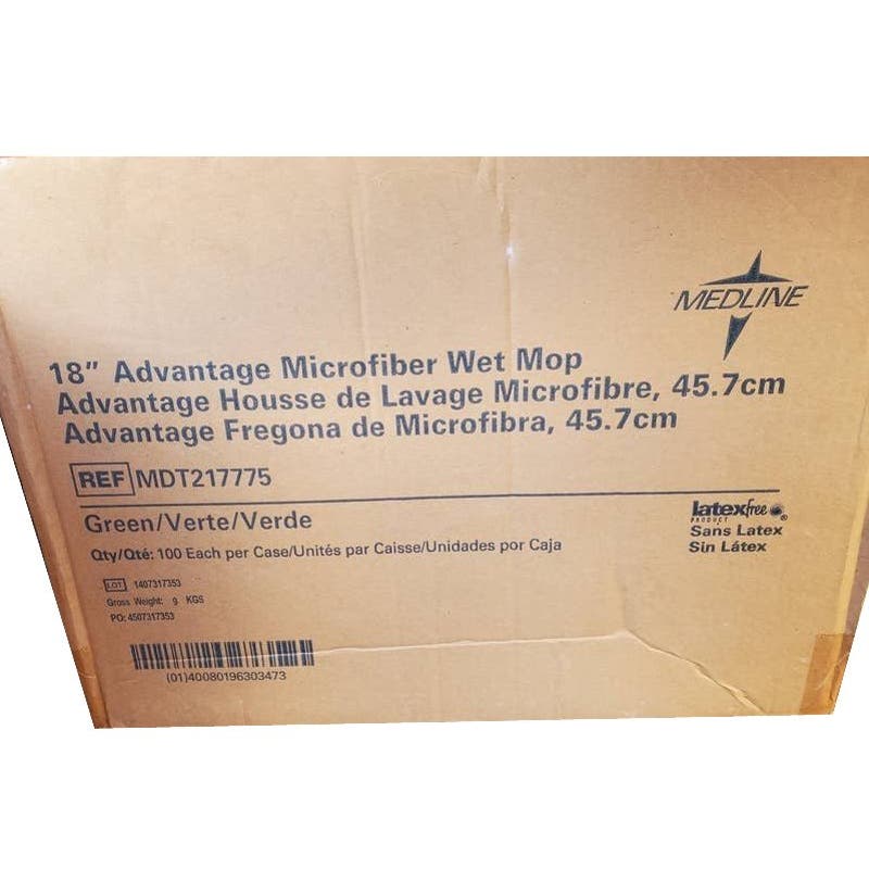 (2-Pack) 18" x 5" Micromax Select Microfiber Wet Mop, Green -FREE SHIPPING