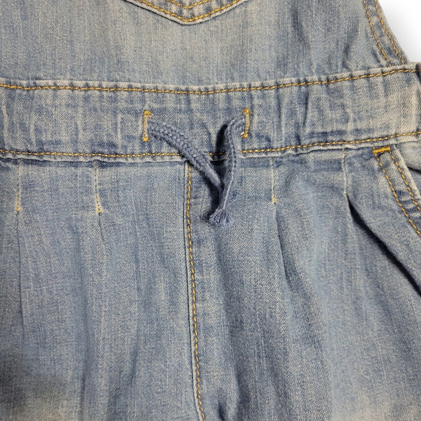 Girls Large(10/12) Shortalls Blue Jean Lightweight Medium Wash Jeans, Cat & Jack