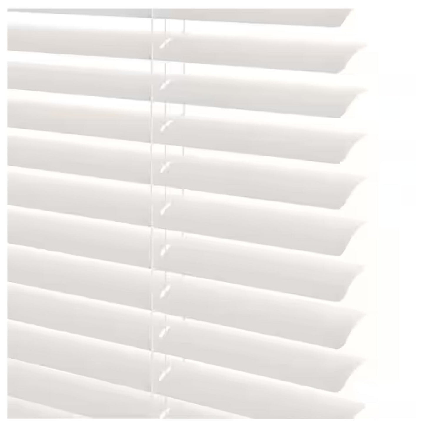46"W x 64"L Cordless Light Filtering Alabaster Vinyl 1" Mini Blinds + Free Ship