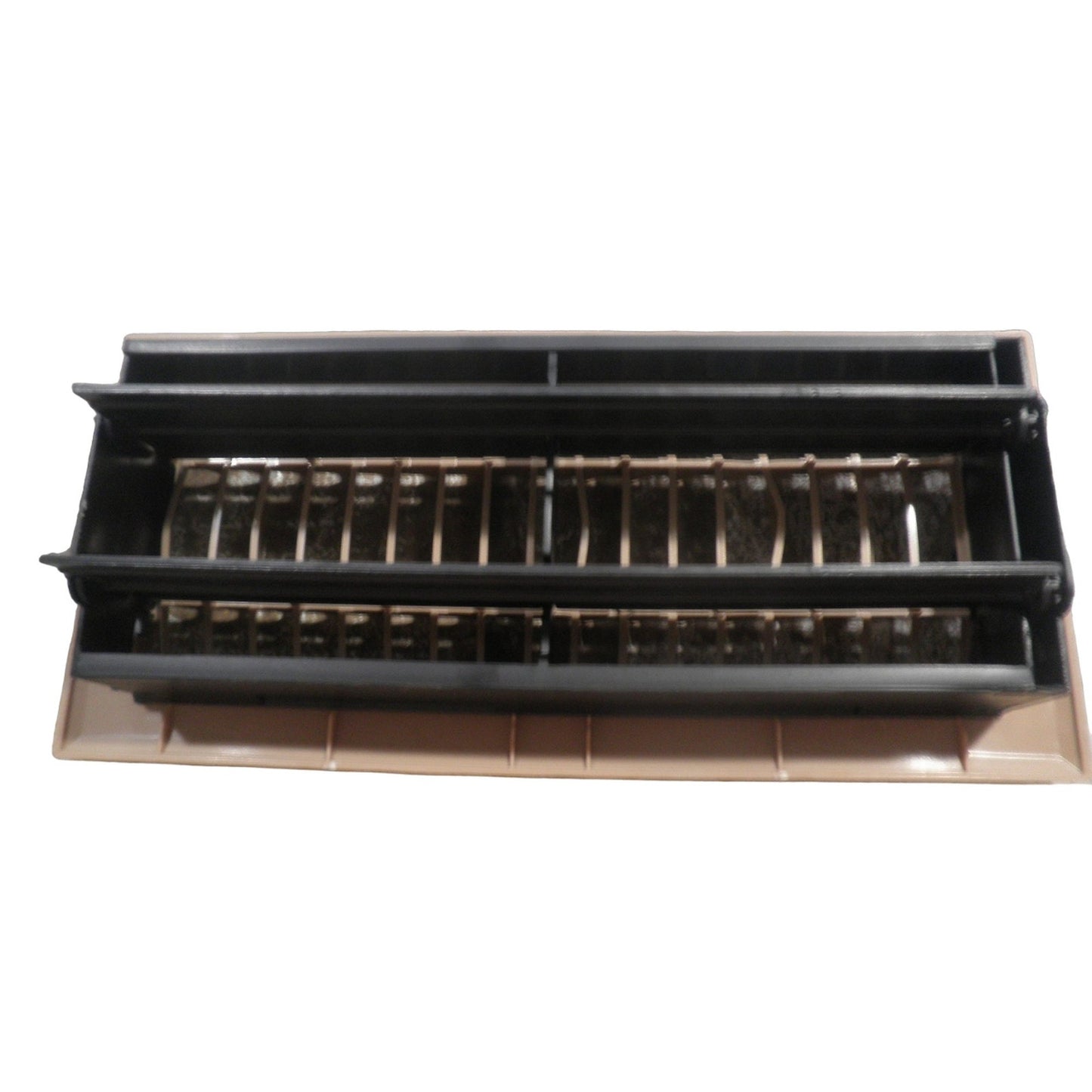 Everbilt 4 in. x 10 in. 1-Way Plastic Floor Register in Brown (Mustard Brown)