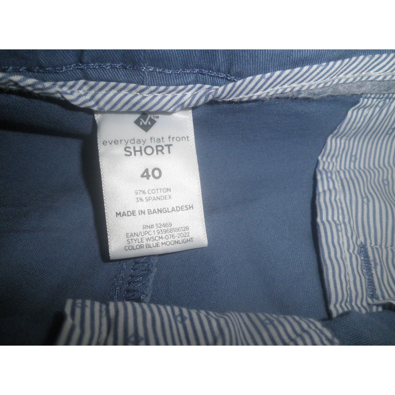 Men's Everyday Stretch Flat Front Short, Blue Moonlight, Size 40, 9" Inseam