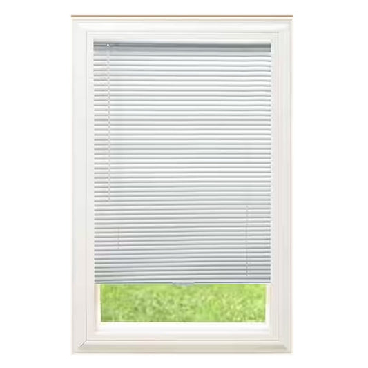 1 x 23"W x 72"L White Cordless Room Darkening 1" Window / Door Vinyl Mini Blind