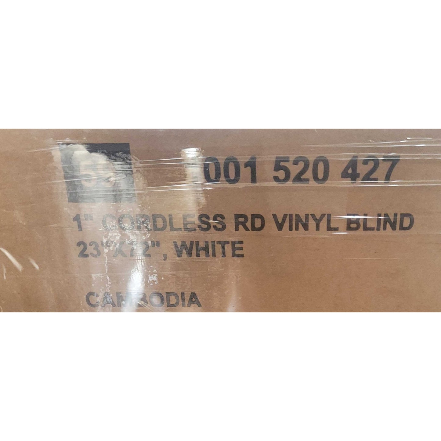2-PK 23"W x 72"L White Cordless Room Darkening 1" Window / Door Vinyl Mini Blind