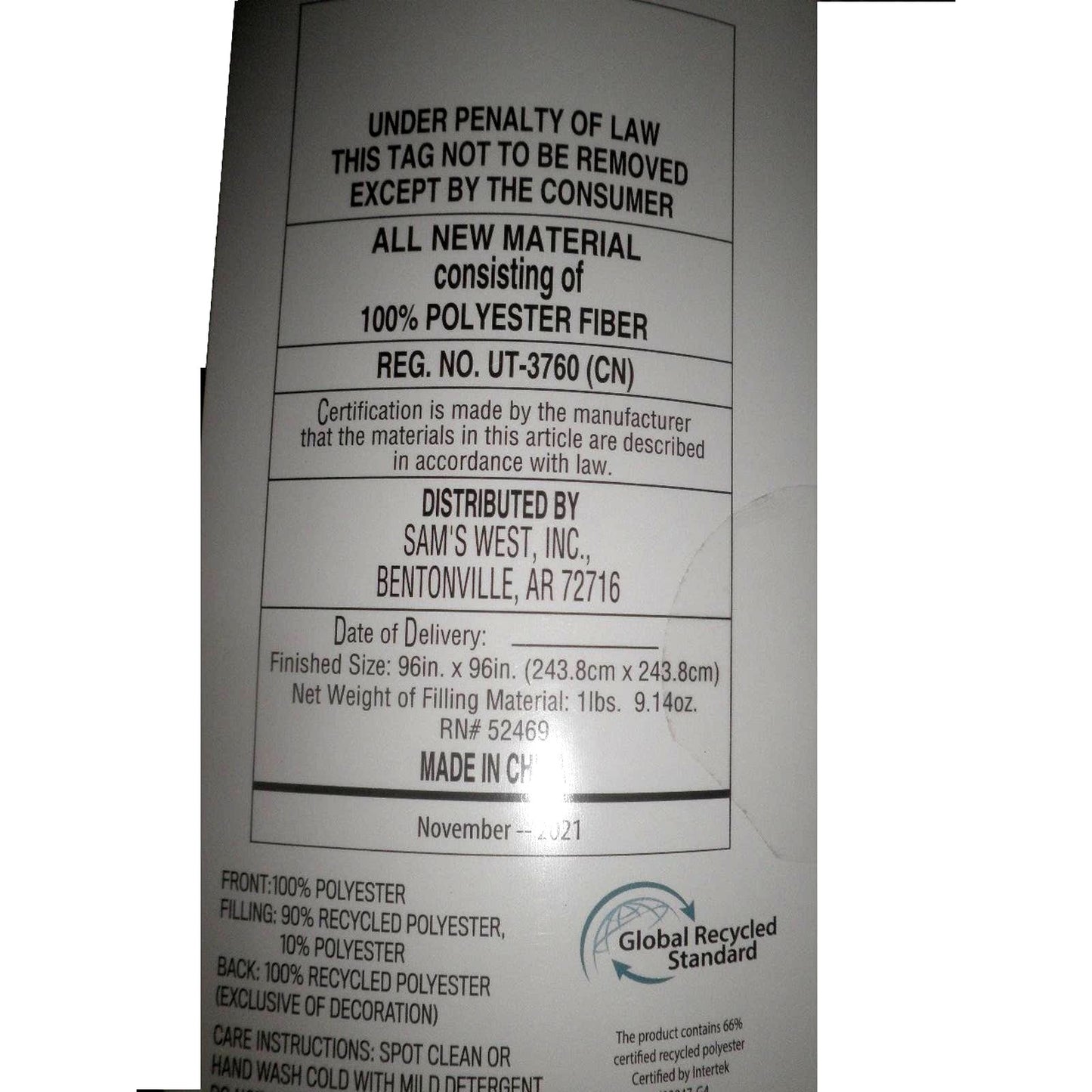 Member's Mark Oversized 8' x 8' Outdoor Picnic / Park Blanket w/ Waterproof Base