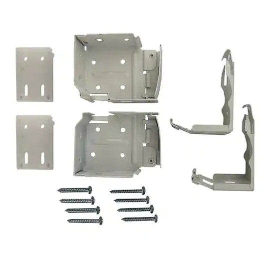 HDC 2 in. and 2.5 in. Cordless Faux Wood Side Mounting Bracket Set in White