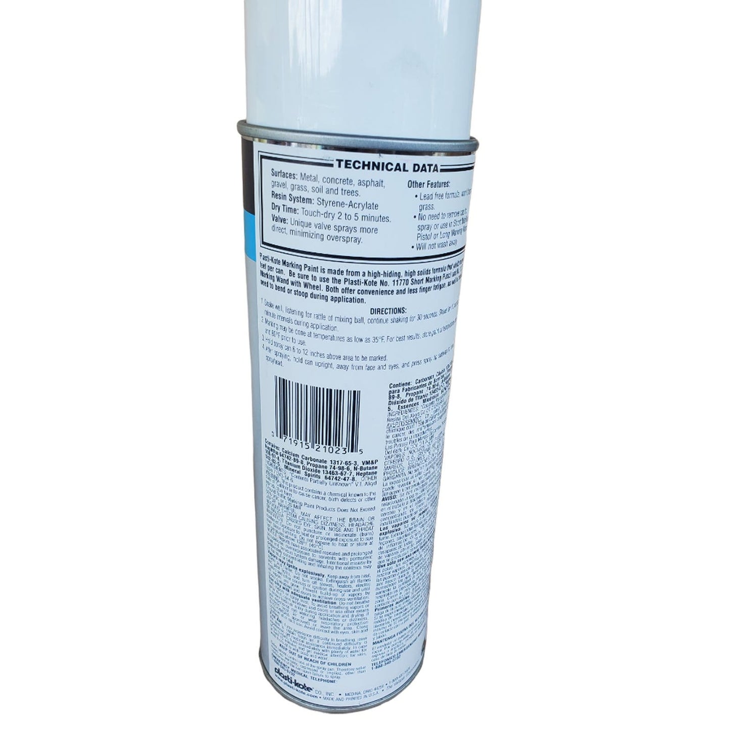 PlastiKote 11731 White Marking Paint, APWA White, 17 Oz. Can - Free Shipping