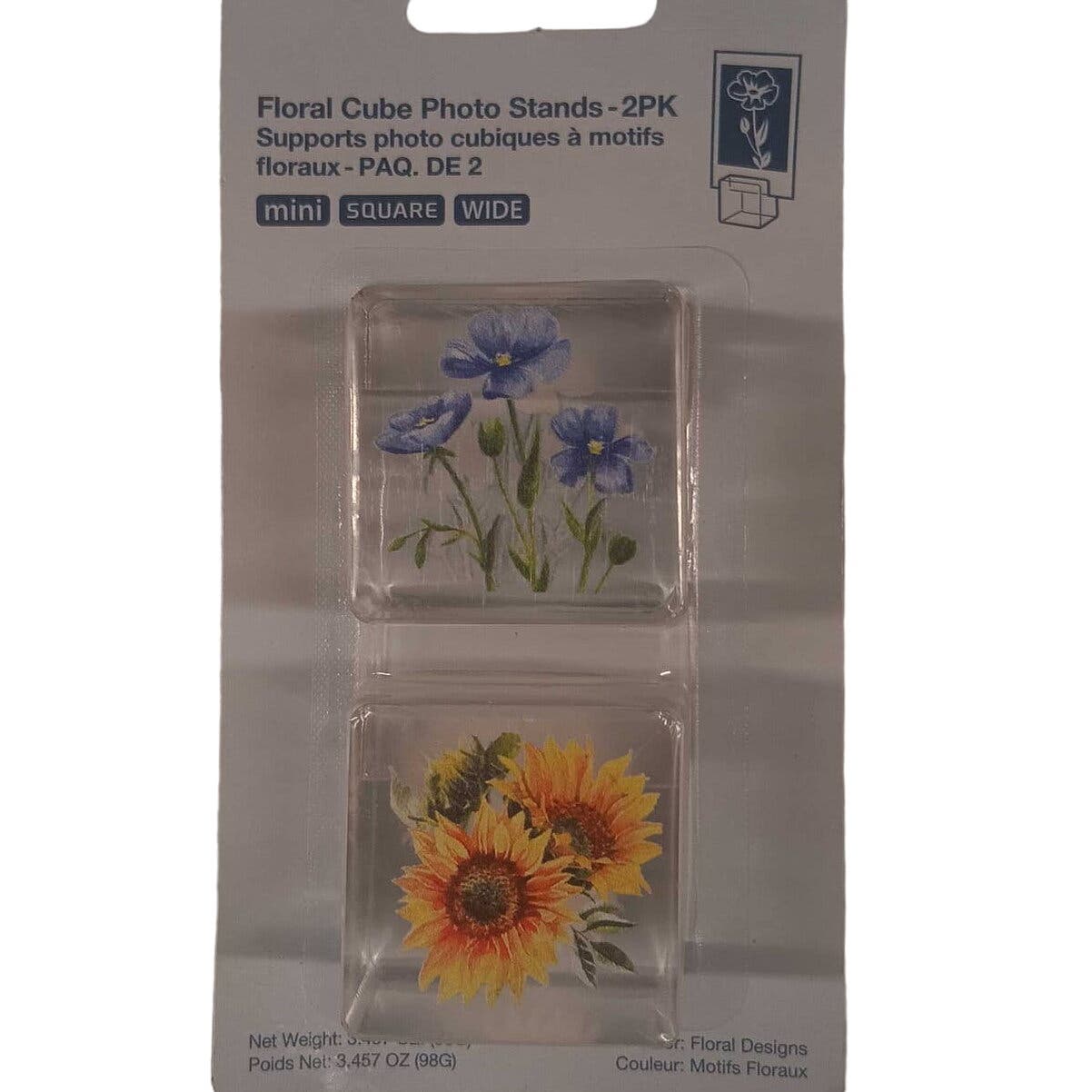 FUJIFILM INSTAX Acrylic Floral Cube Photo Stands (2-Pack)