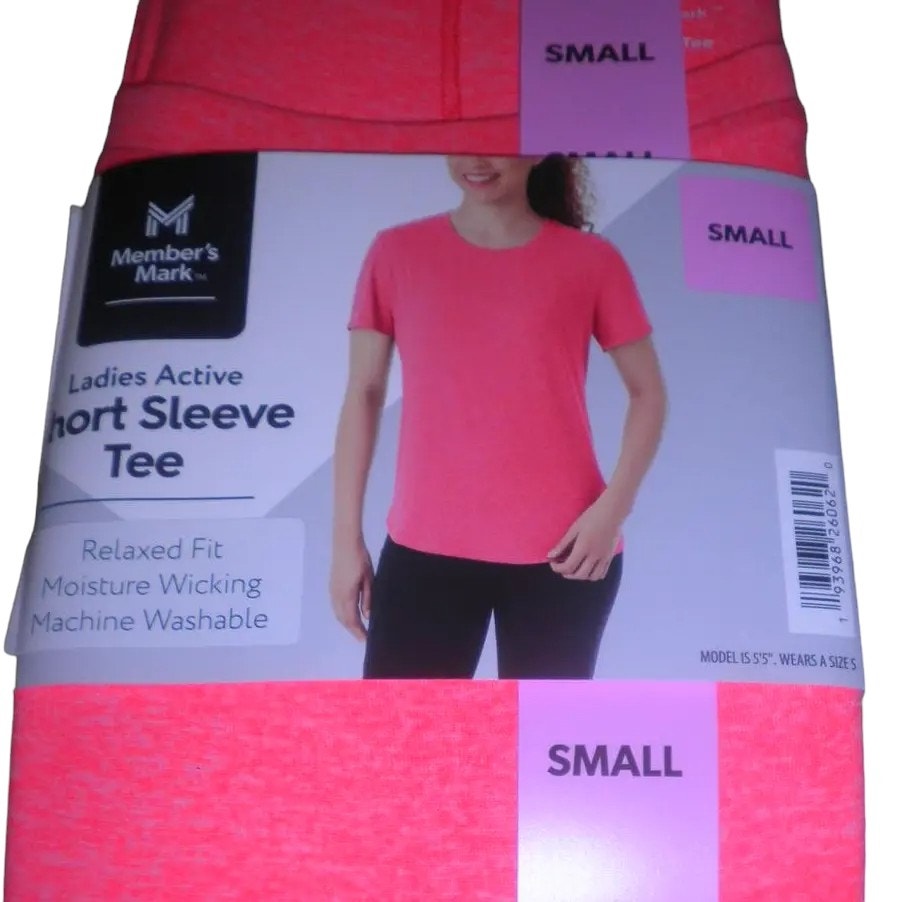 3-PK SM Relaxed Moisture Wicking Short Sleeve Active Tees, Black, Gray, Coral