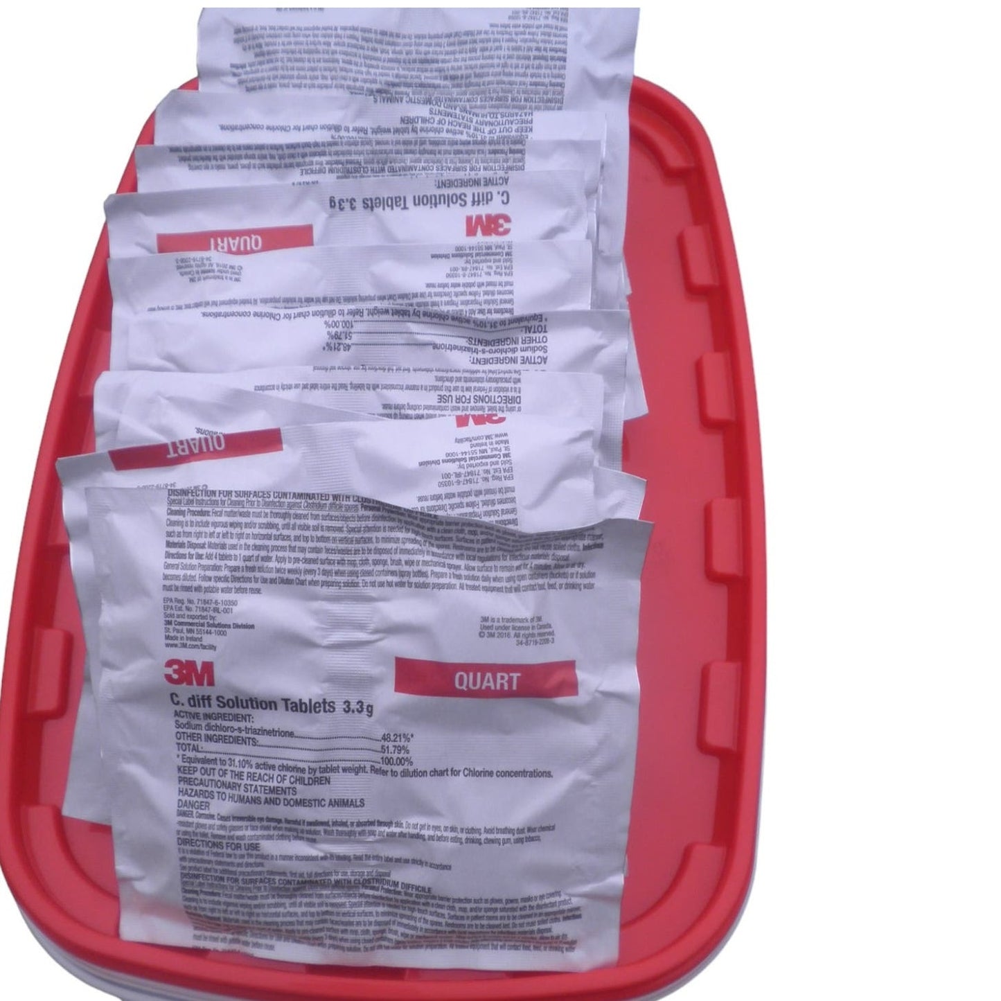 3M C. Diff Solution Tablets, Quart Size, 140 Dissolvable Tablets, EXP 11/2025