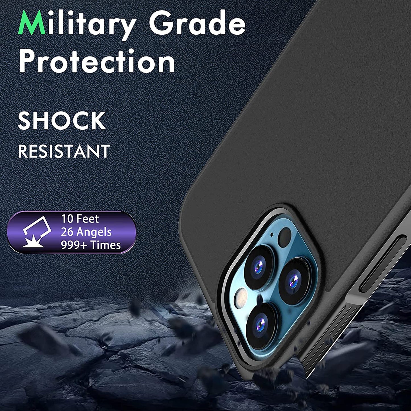 IMBZBK Designed for iPhone 12 Pro Max Phone Case, Military Grade Protection
