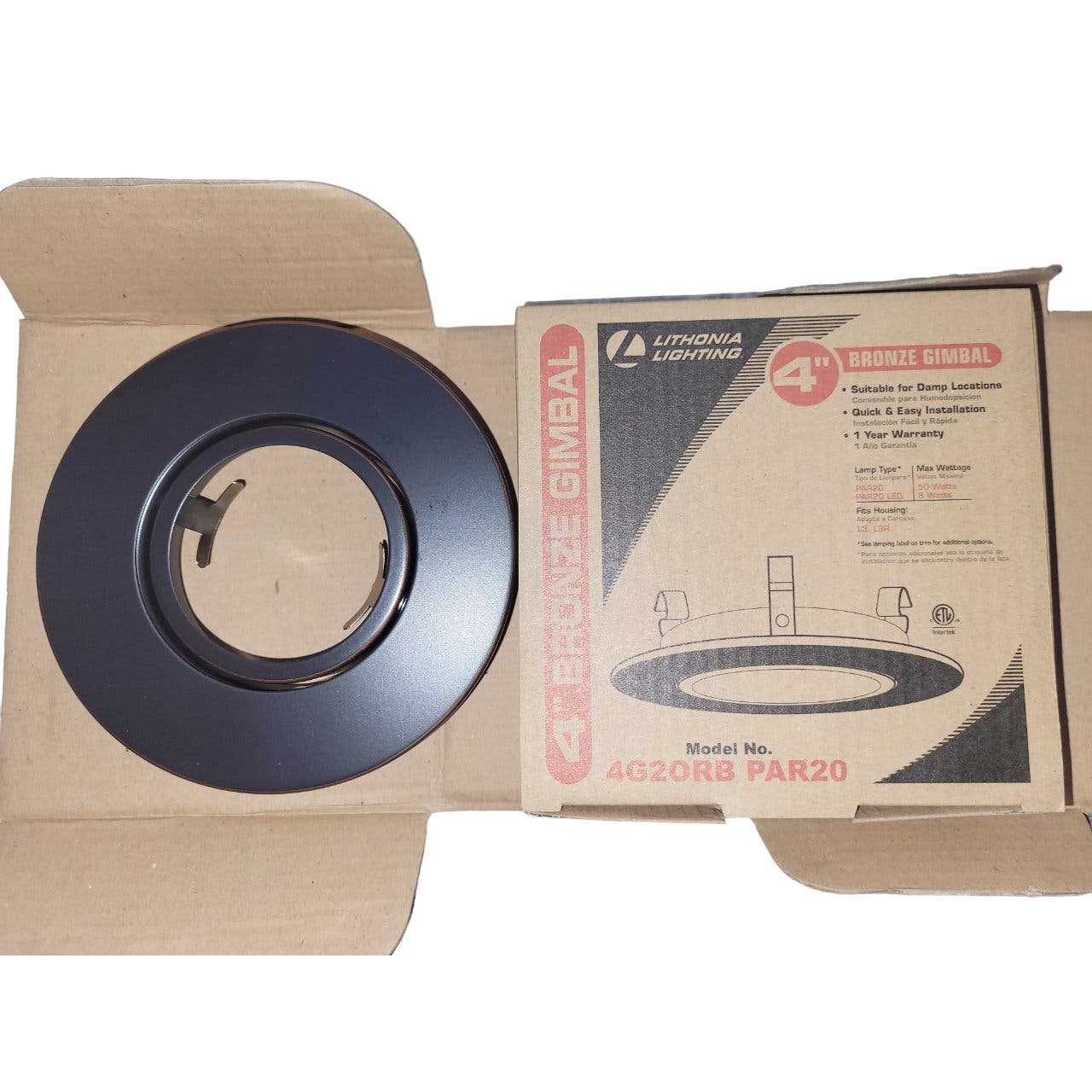 6 PK Lithonia Lighting 4G2ORB PAR20 - 4" Oil Rubbed Bronze Gimbal - PAR20