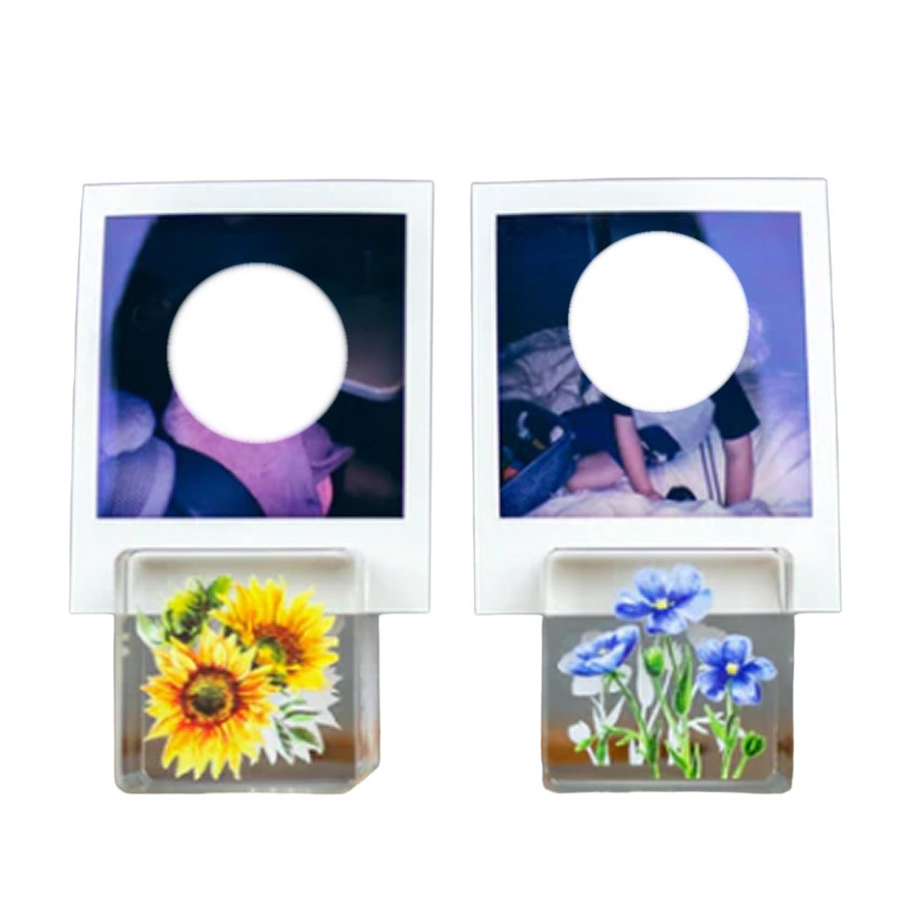 FUJIFILM INSTAX Acrylic Floral Cube Photo Stands (2-Pack)