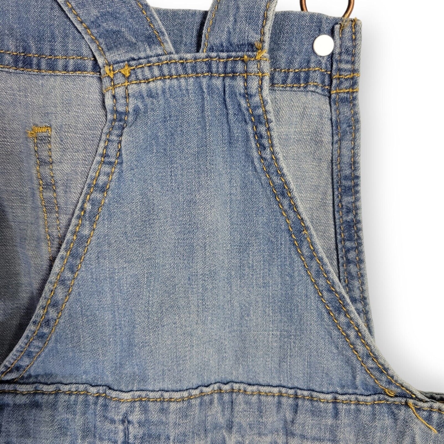Girls Large(10/12) Shortalls Blue Jean Lightweight Medium Wash Jeans, Cat & Jack