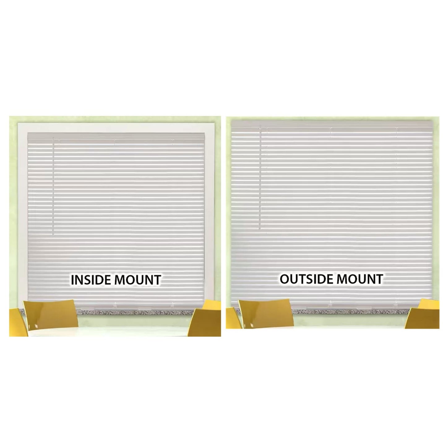 1 x 23"W x 72"L White Cordless Room Darkening 1" Window / Door Vinyl Mini Blind