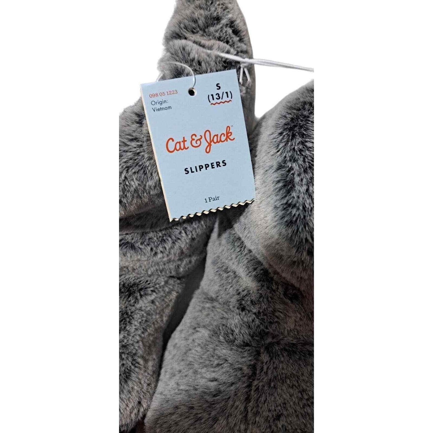 Boys' Ferdinand Dinosaur Claw Slippers - Cat & Jack Charcoal Gray XL (6) NWT