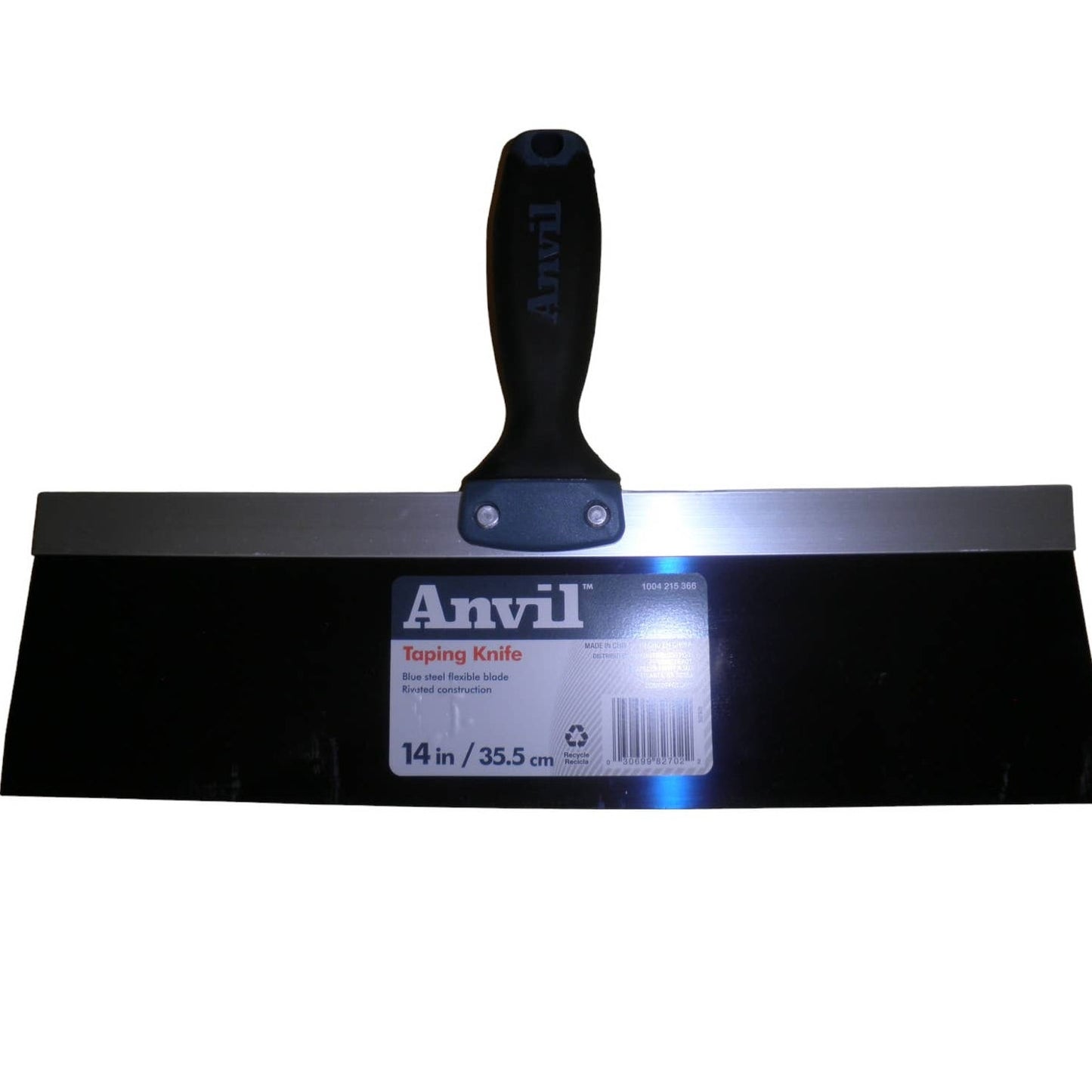 Anvil 14 in. Blue Steel Taping Knife with Soft Grip 5 in. Handle