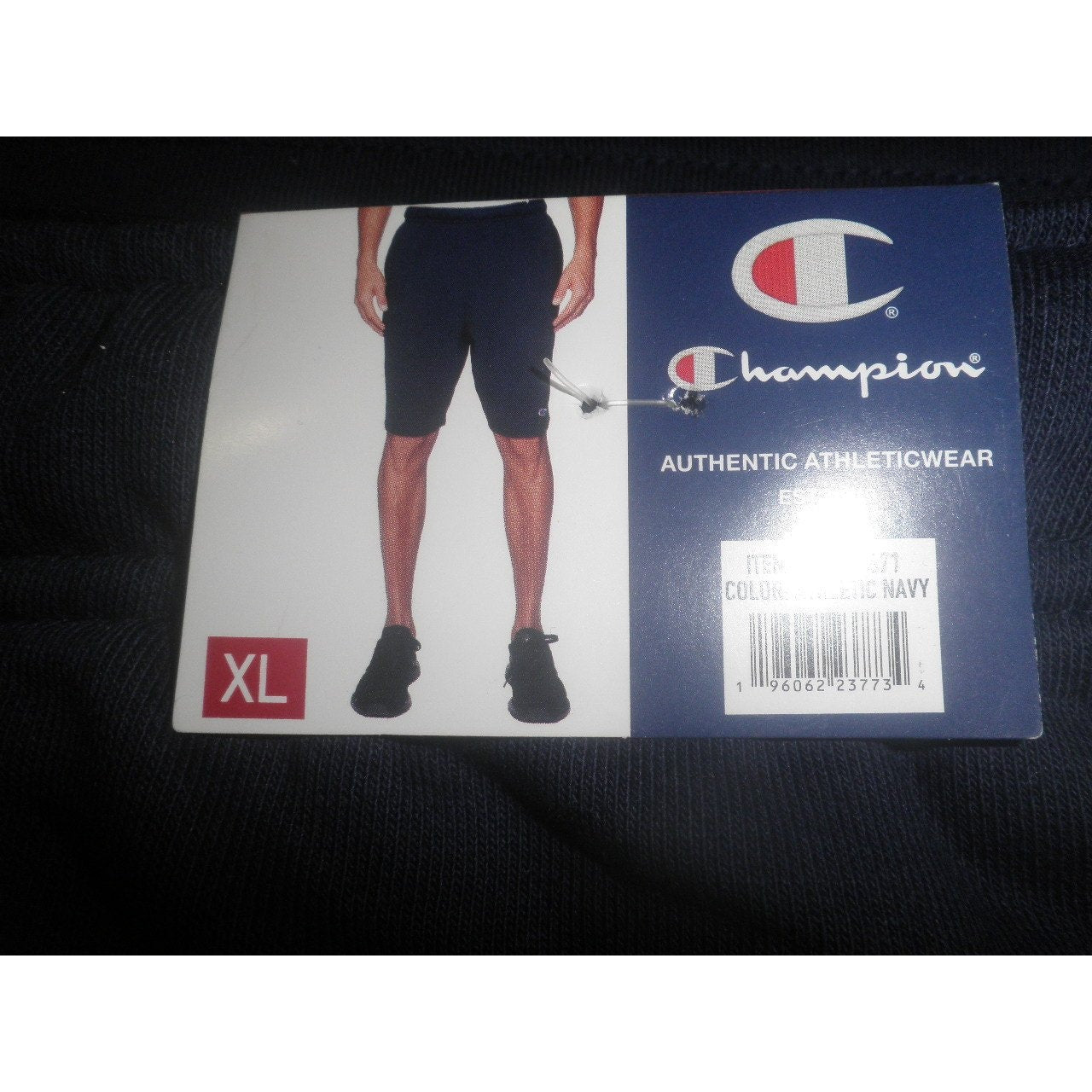Champion Men's XL Authentic Athleticwear French Terry Short Navy Blue 11" Inseam