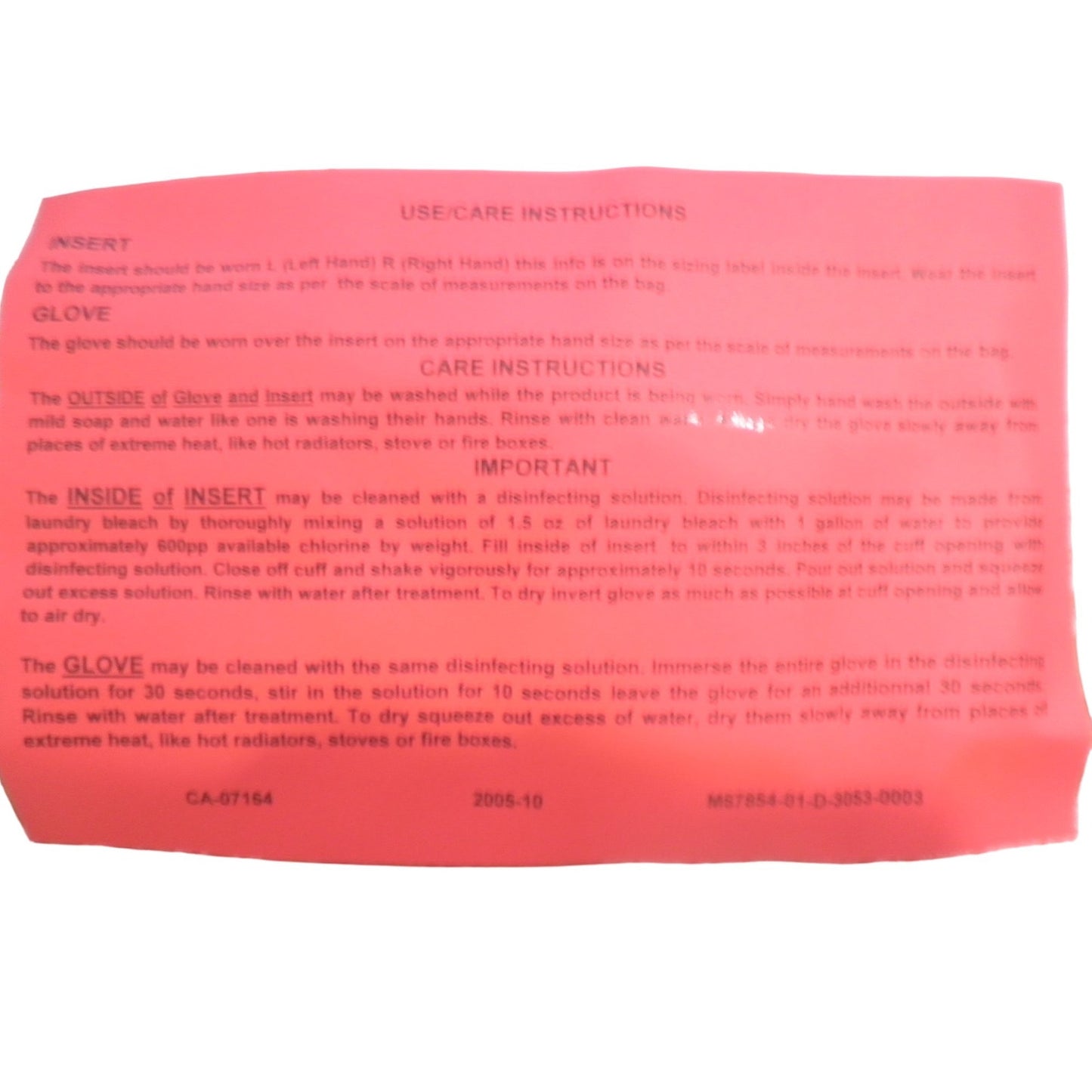 Government Military Issue SMALL Chemical Protective Glove Shells & Inserts, 1 Pr