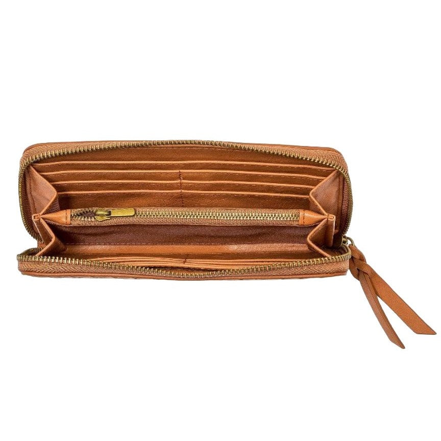 Universal Thread Women's Zip Wallet - 8.25" x 4.5" Light Brown - Free Shipping