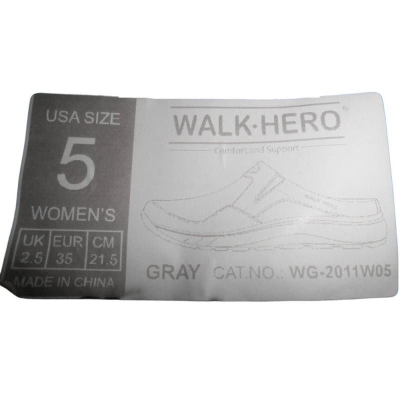 GECKO MAN, Walk-Hero, Size 5, Women's Slip-On Mule Sneakers w/ Arch Support