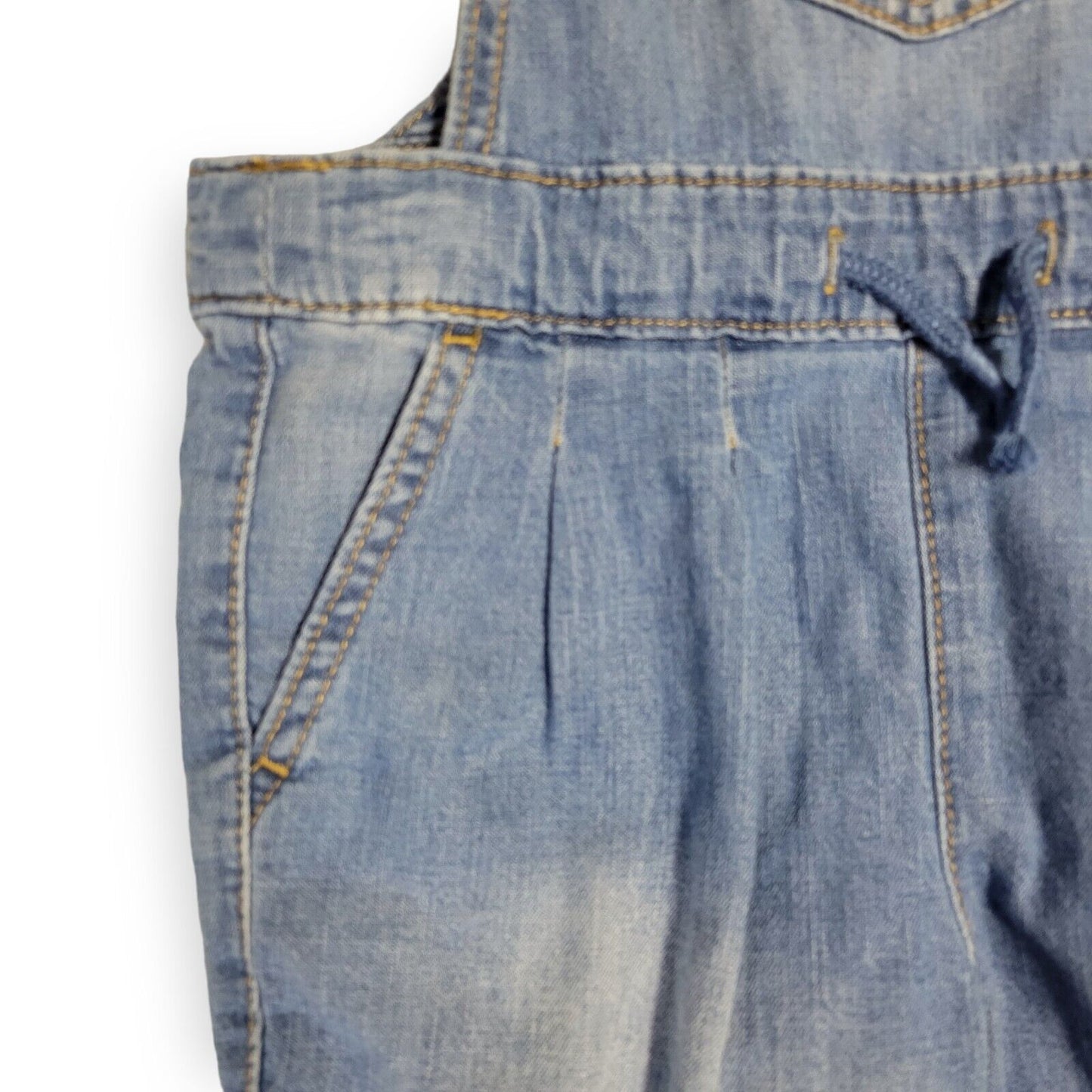 Girls Large(10/12) Shortalls Blue Jean Lightweight Medium Wash Jeans, Cat & Jack