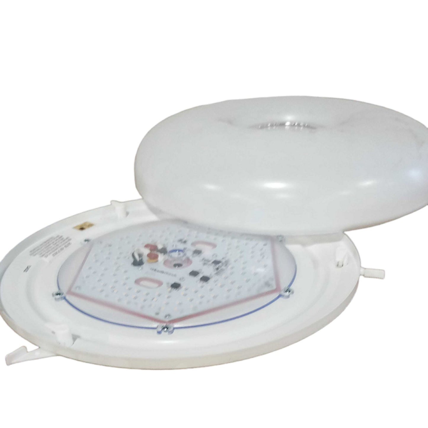 Lithonia Lighting FMKMRL 14" 4000K LED Low Profile, White w/ Chrome Inner Ring