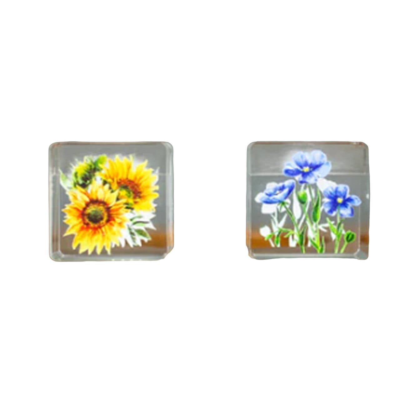 FUJIFILM INSTAX Acrylic Floral Cube Photo Stands (2-Pack)