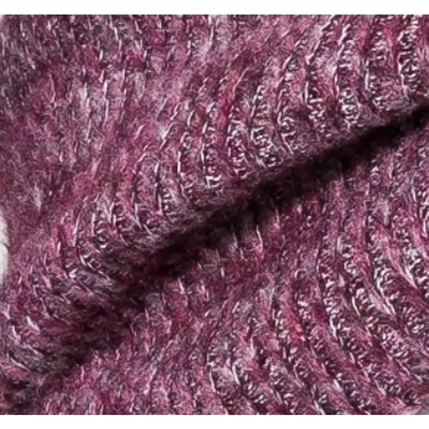 Free Shipping- Heathered Knit Tubular Knot Front Headband Headwrap- Color: Mauve