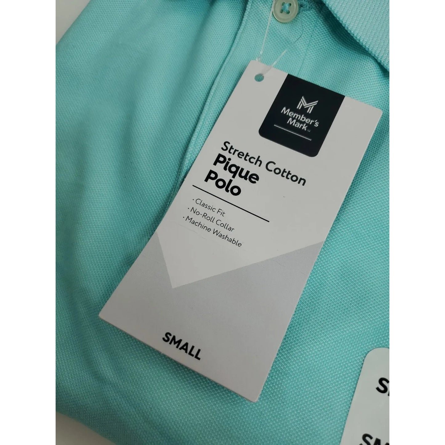 Member's Mark Men's Small Stretch Cotton Classic Fit Pique Polo Shirt