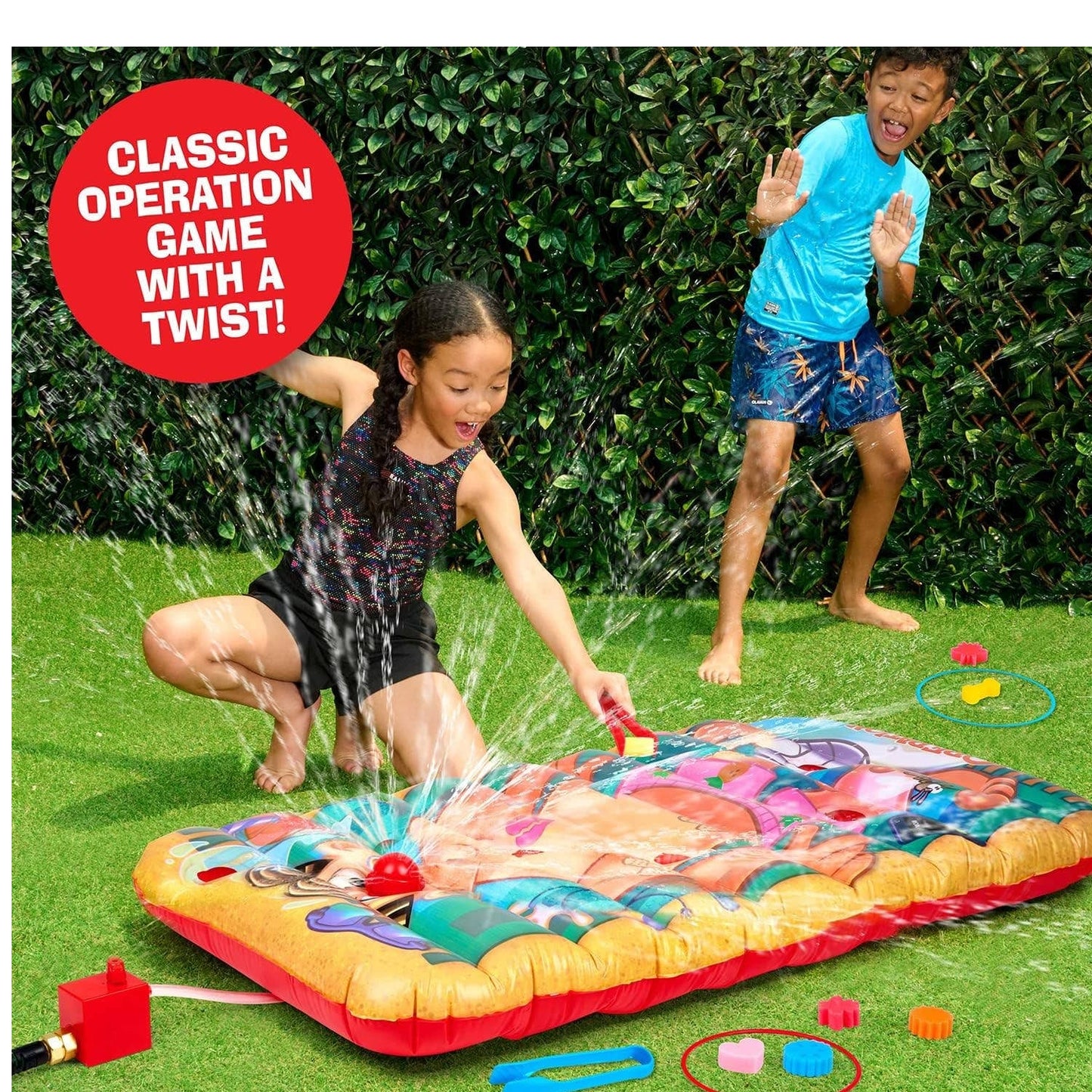 Hasbro Operation Splash Game – Family Game for Your Yard – More Water, More Fun!