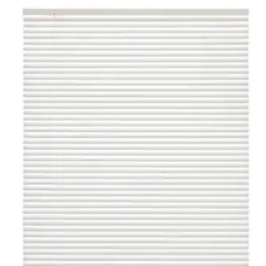 White Cordless Light Filtering 1 in. Slats Vinyl Mini Blind - 27"W x 64"L