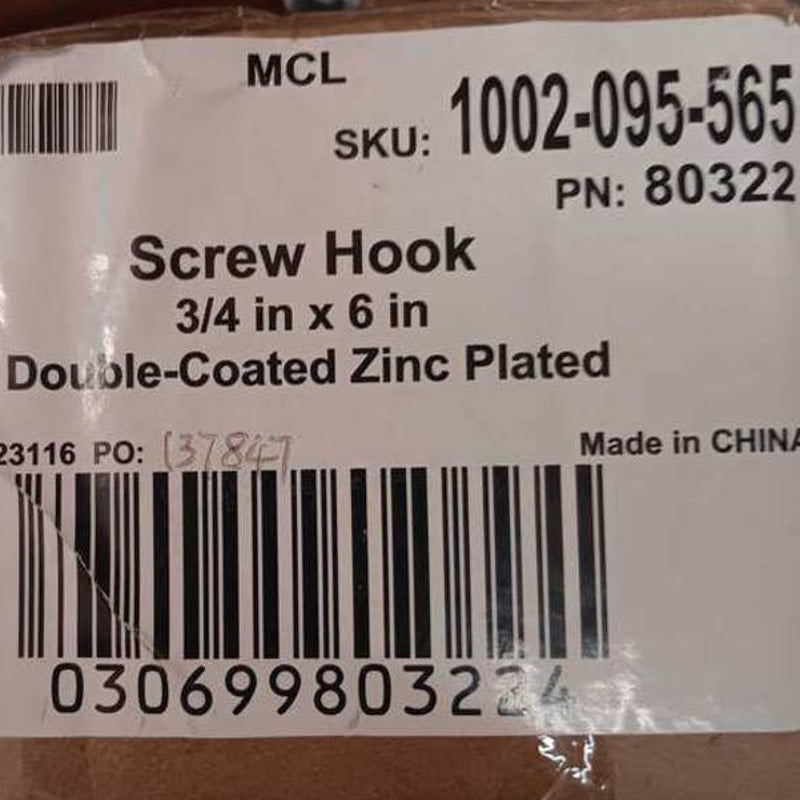 1 Pair, Everbilt 3/4 in. x 6 in. Double Coasted Zinc Plated Screw Hooks