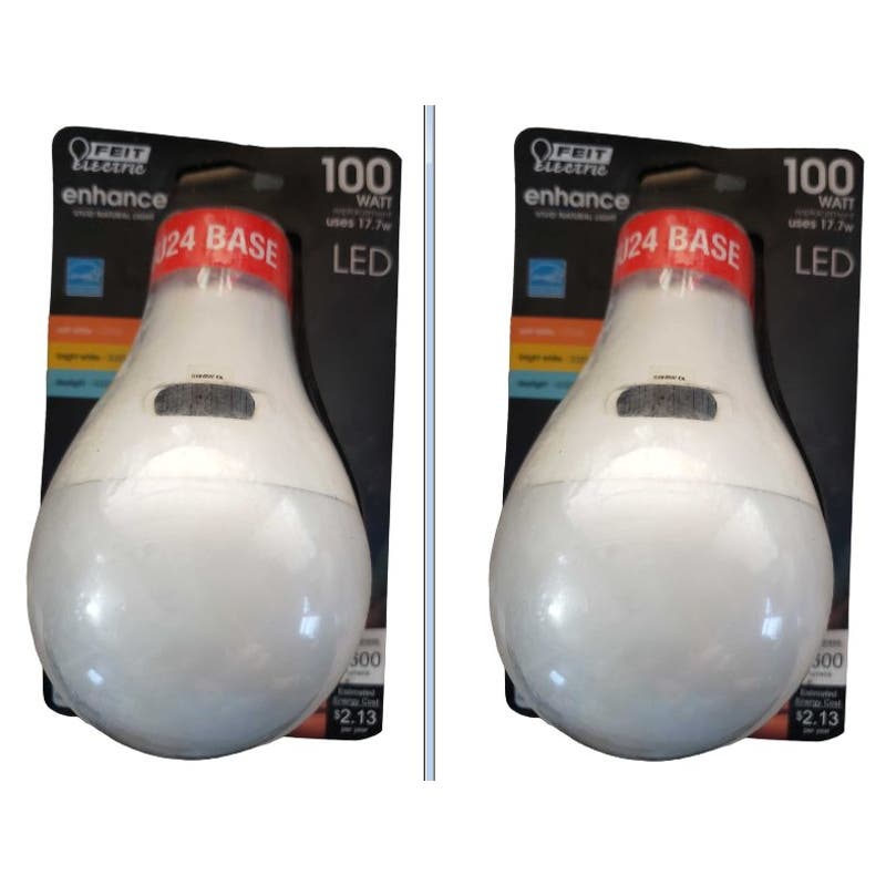2 Bulbs, 17.7W/100W, A21 Dimmable GU24 Base CEC CCT ENERGY STAR 90+ CRI LED