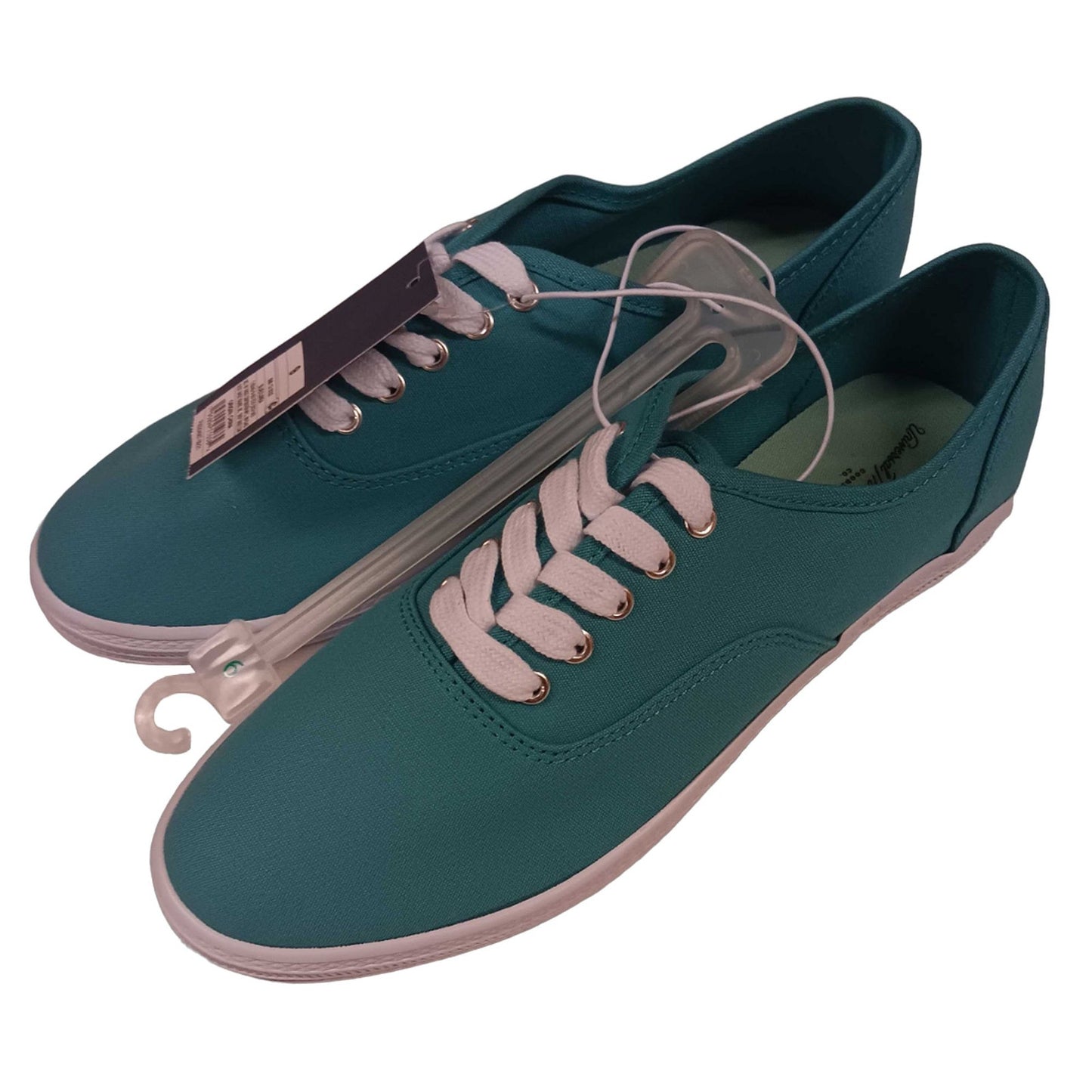 Women's Size 9 Lunea Lace-Up Canvas Sneakers - Turquoise Blue + Free Shipping