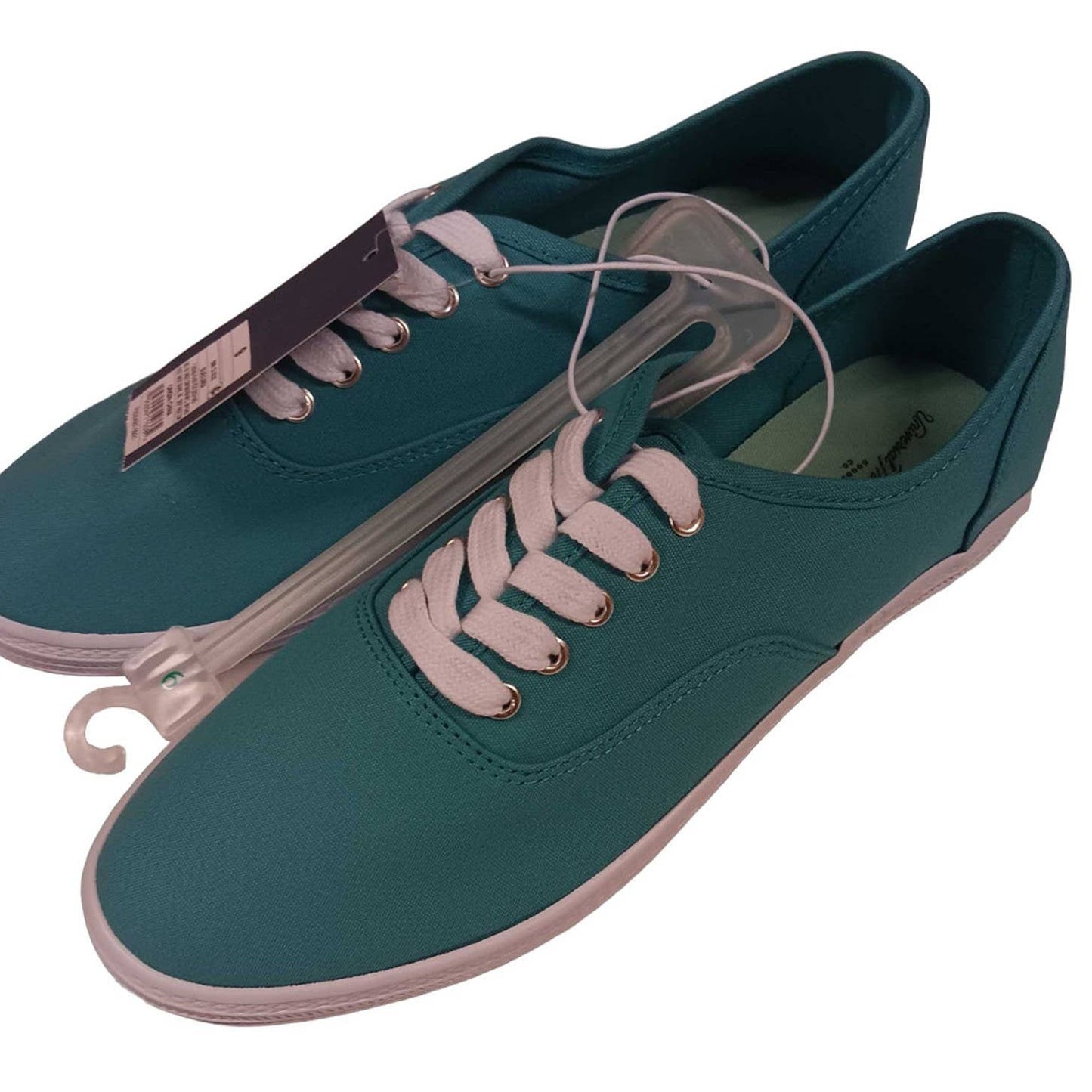 Women's Size 6 Lunea Lace-Up Canvas Sneakers - Blue + Free Shipping