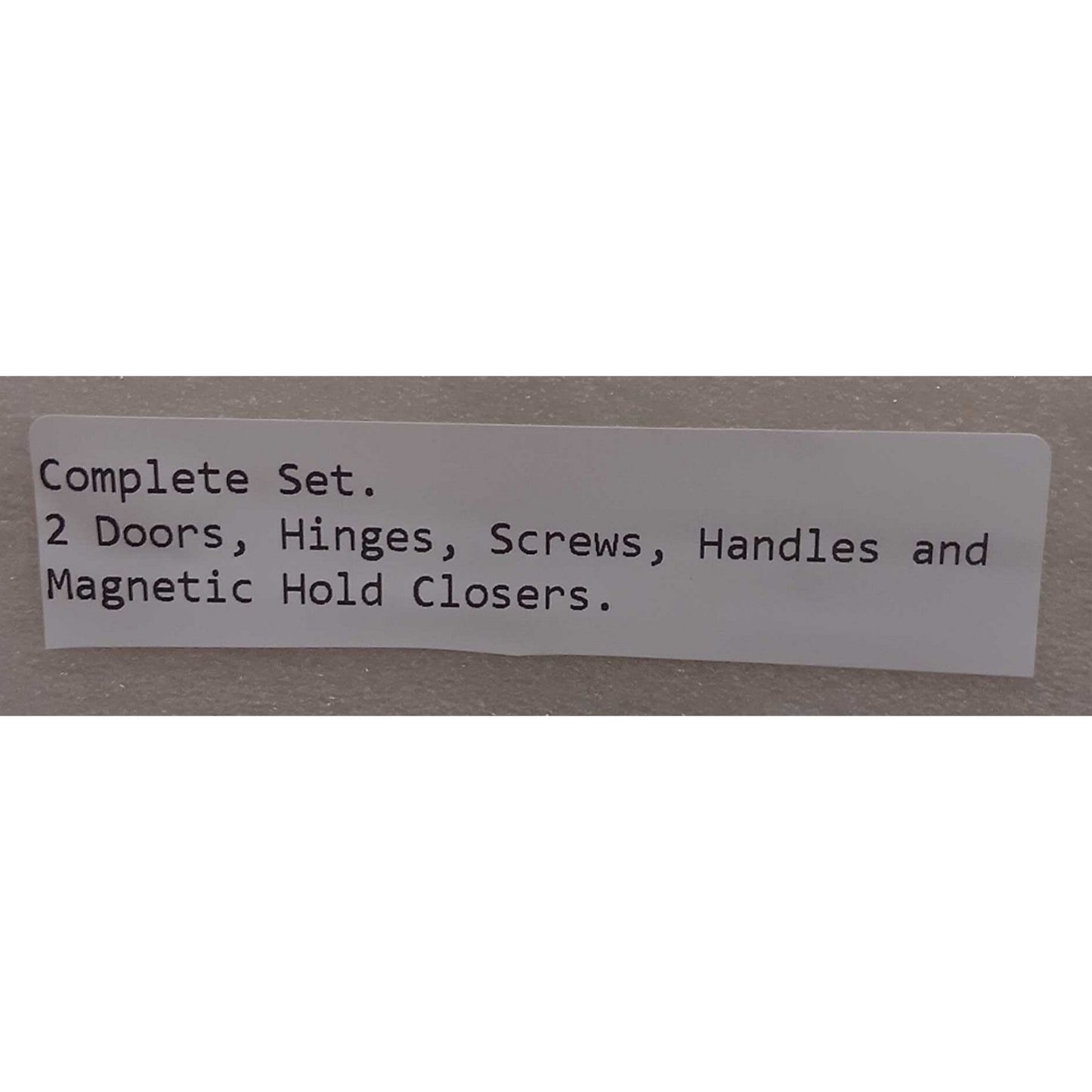 Set/2 Wood Cabinet Doors 13"W x 46-5/8"H x 3/4"D Off-White, Hardware Included- LOCAL PICKUP ONLY
